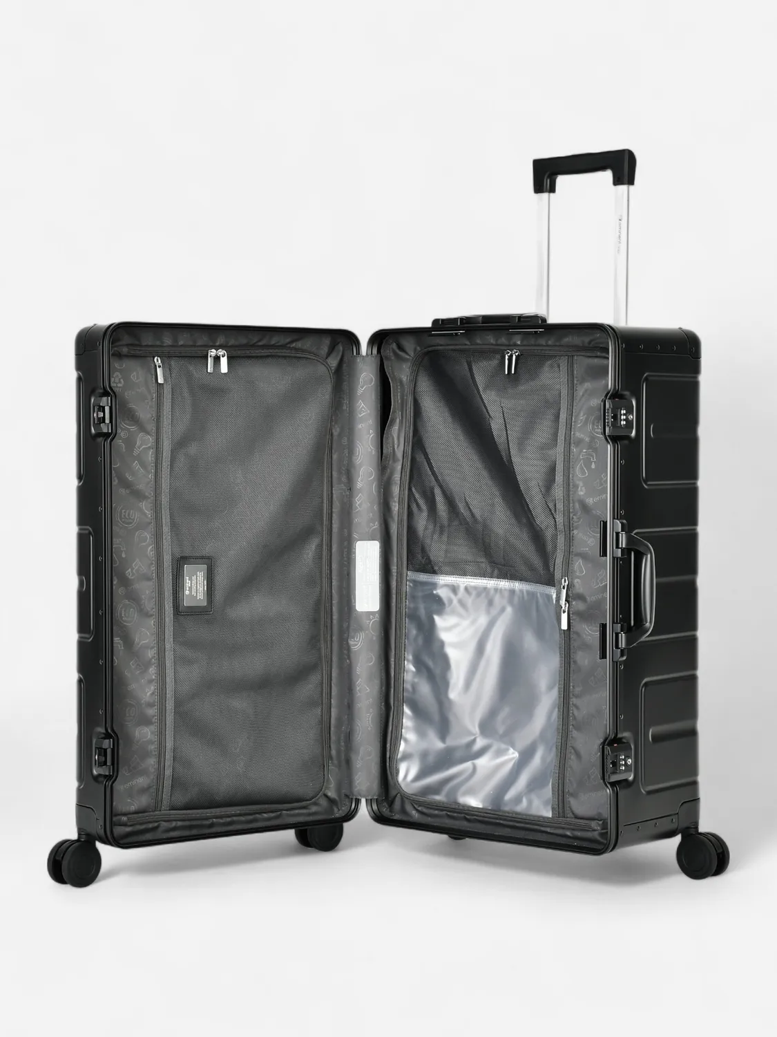 Eminent Athens Trunk bauletto alluminio nero TSA