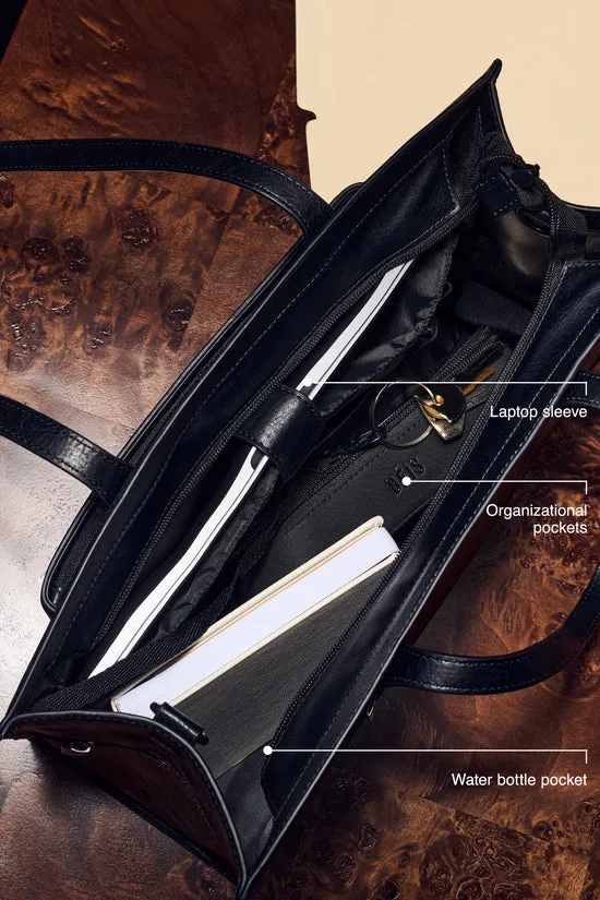 Beis Work Tote borsa lavoro nero scomparti