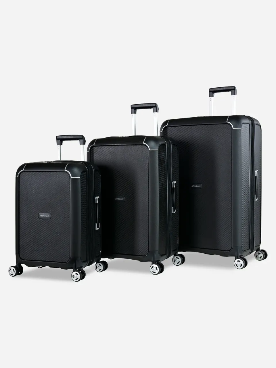 Eminent Aegis Set 3 Valigie Espandibili Nero Rigido