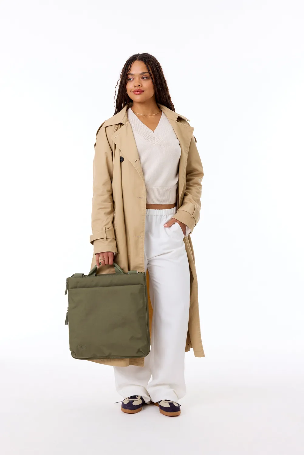 Beis Luggage Vest gilet bagaglio oliva 3 in 1 tote