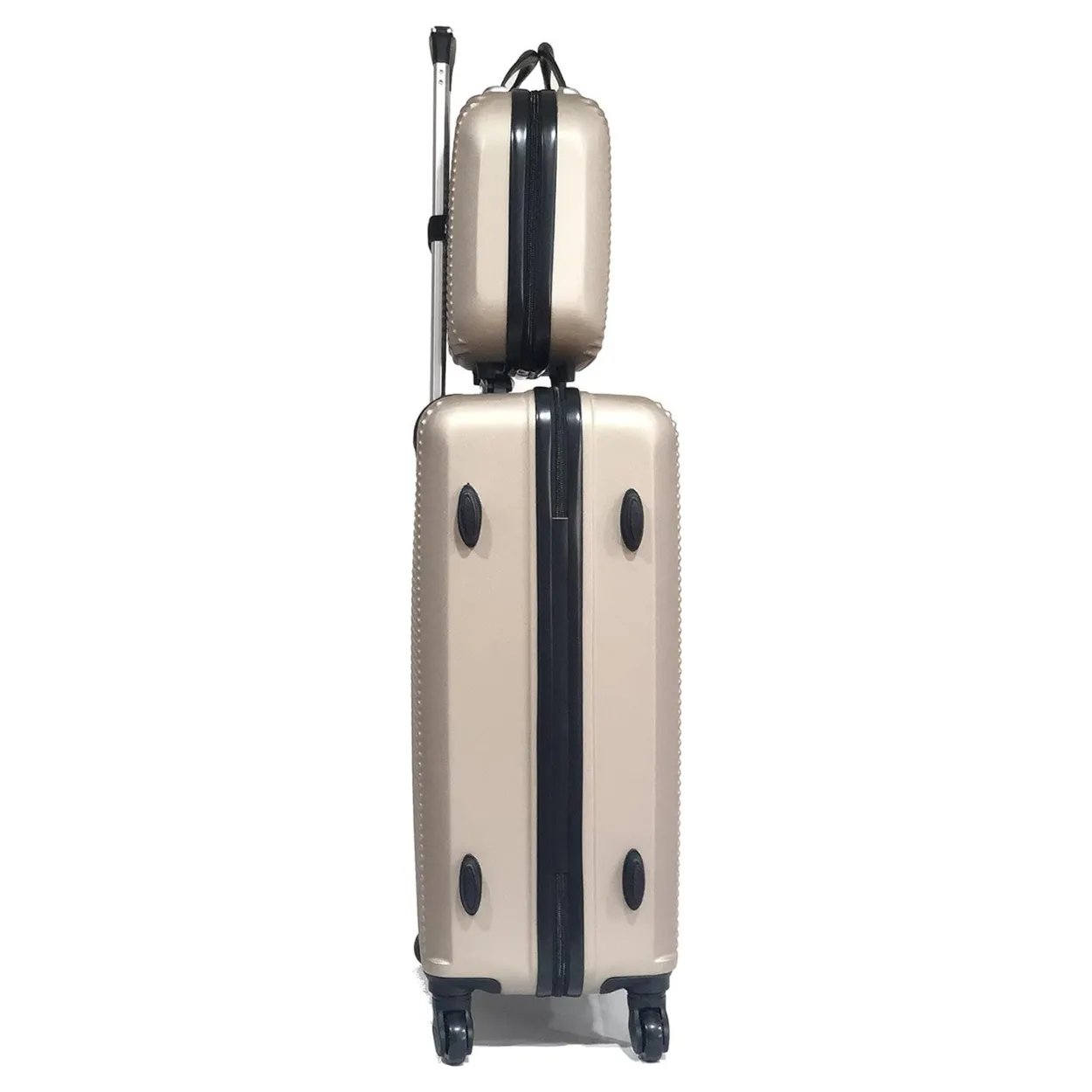 CELIMS Weekend Set 5 Valigie ABS Champagne con Beauty Case