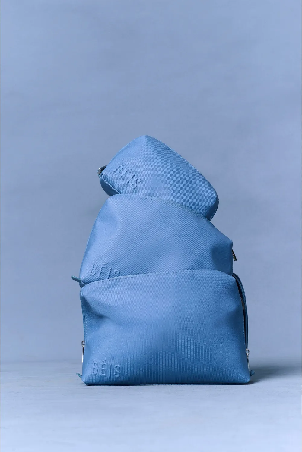Beis Medium Cosmetic Pouch Pochette Blu Polvere