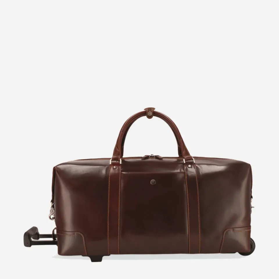 Jekyll & Hide Oxford Wheeled Weekender borsone tabacco