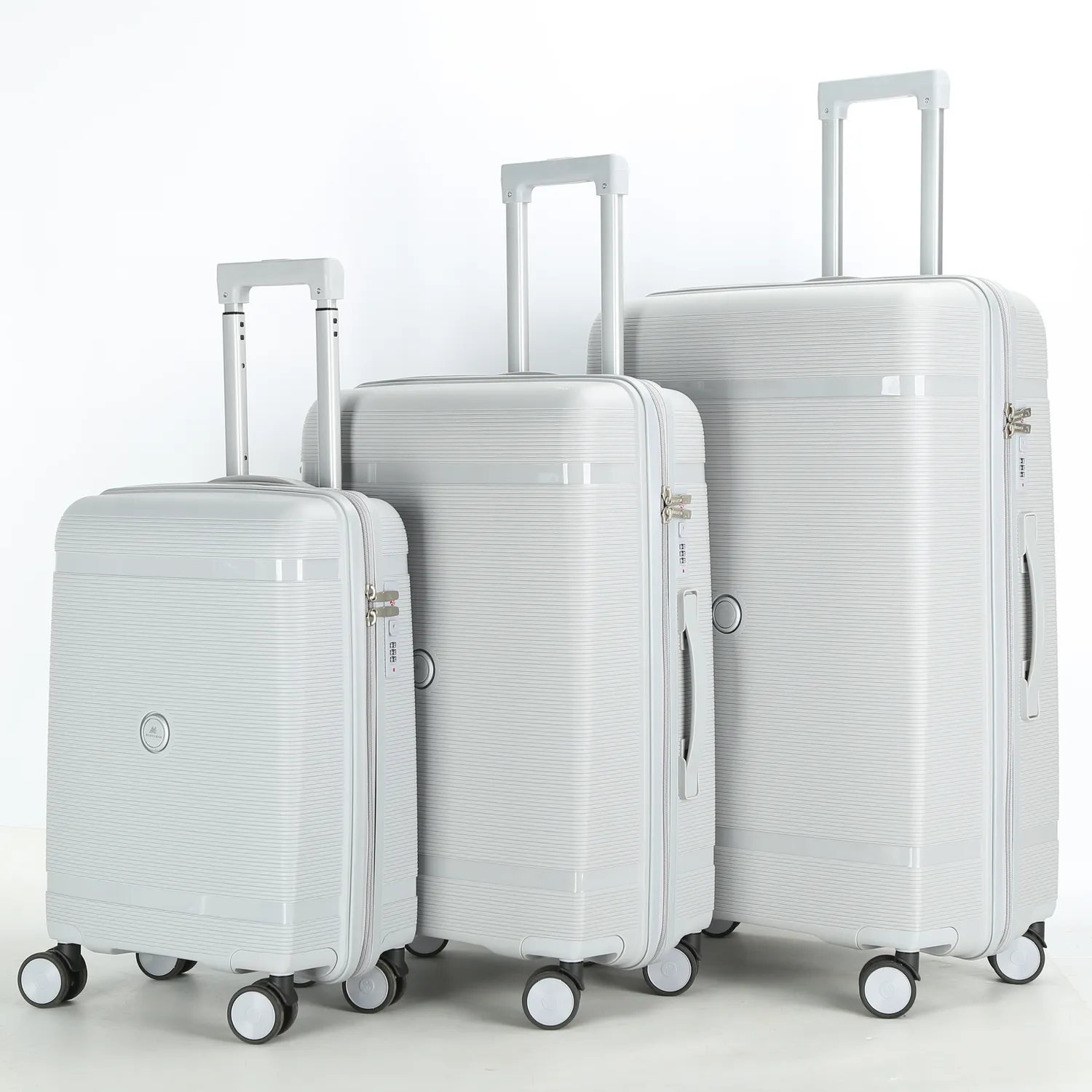 CELIMS set 3 valigie rigide polipropilene grigio 55-75 cm