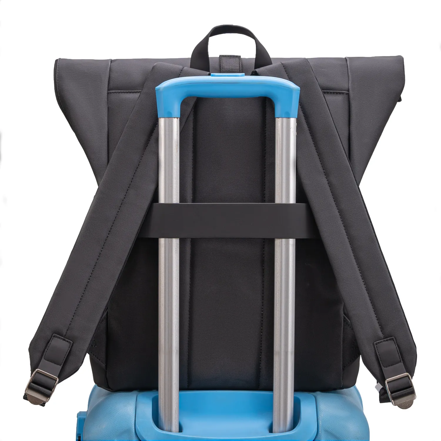 CELIMS Zaino Roll-Top 45x36x20 bagaglio a mano nero easyjet