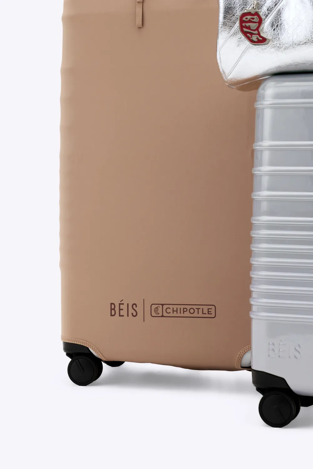 Beis Chipotle cover valigia large check-in marrone lavabile