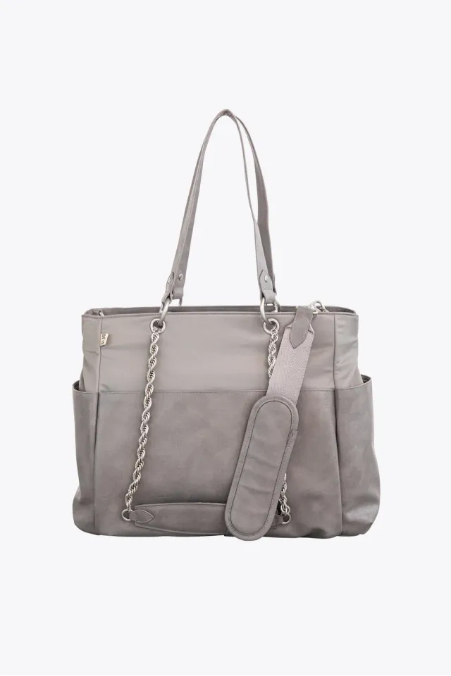 Beis The Diaper Bag borsa fasciatoio grigio 4 tracolle
