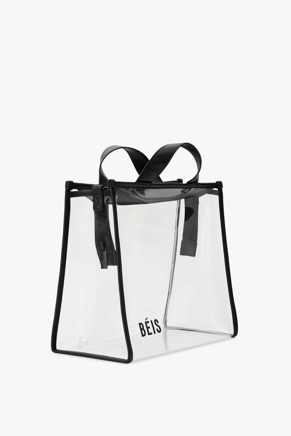 Beis Stadium Tote borsa trasparente nera con tracolla