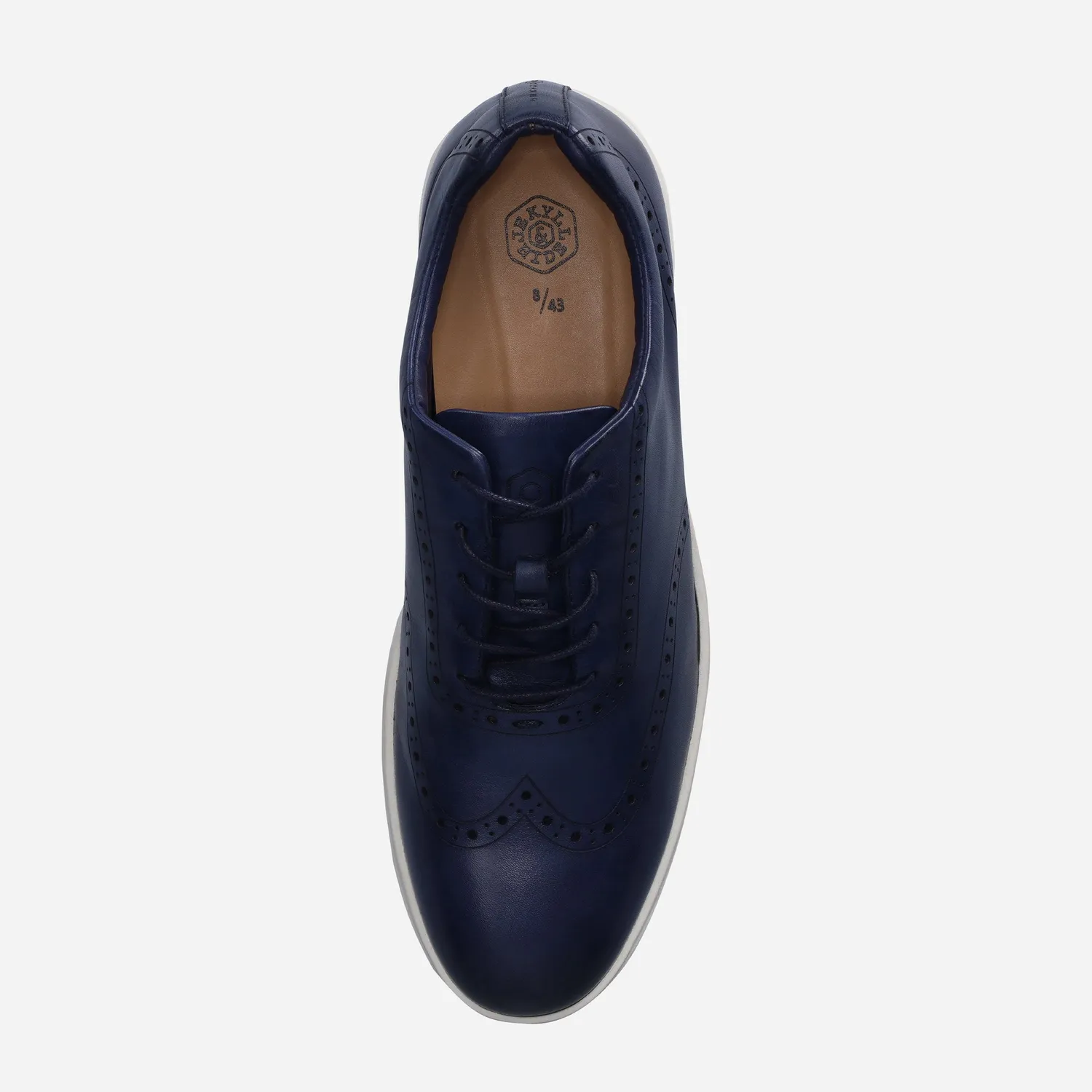 Jekyll & Hide Sicily Sneaker scarpe Navy pelle traforata
