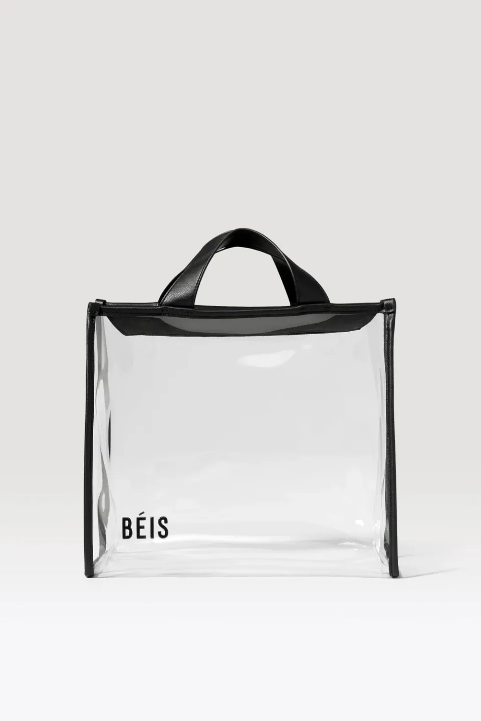 Beis Stadium Tote borsa trasparente nera con tracolla