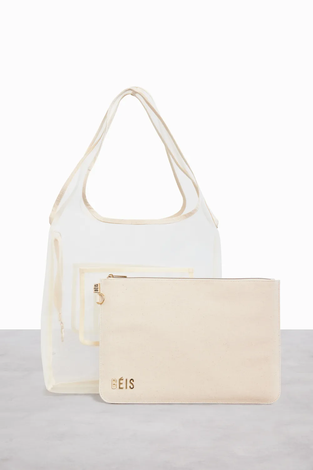 Beis Toke Tote Shopper Beige Leggera Porta Laptop