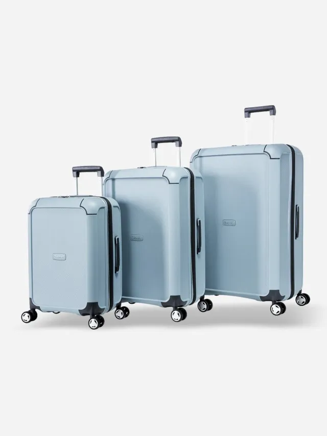 Eminent Aegis Set 3 Valigie Espandibili Azzurro Rigido
