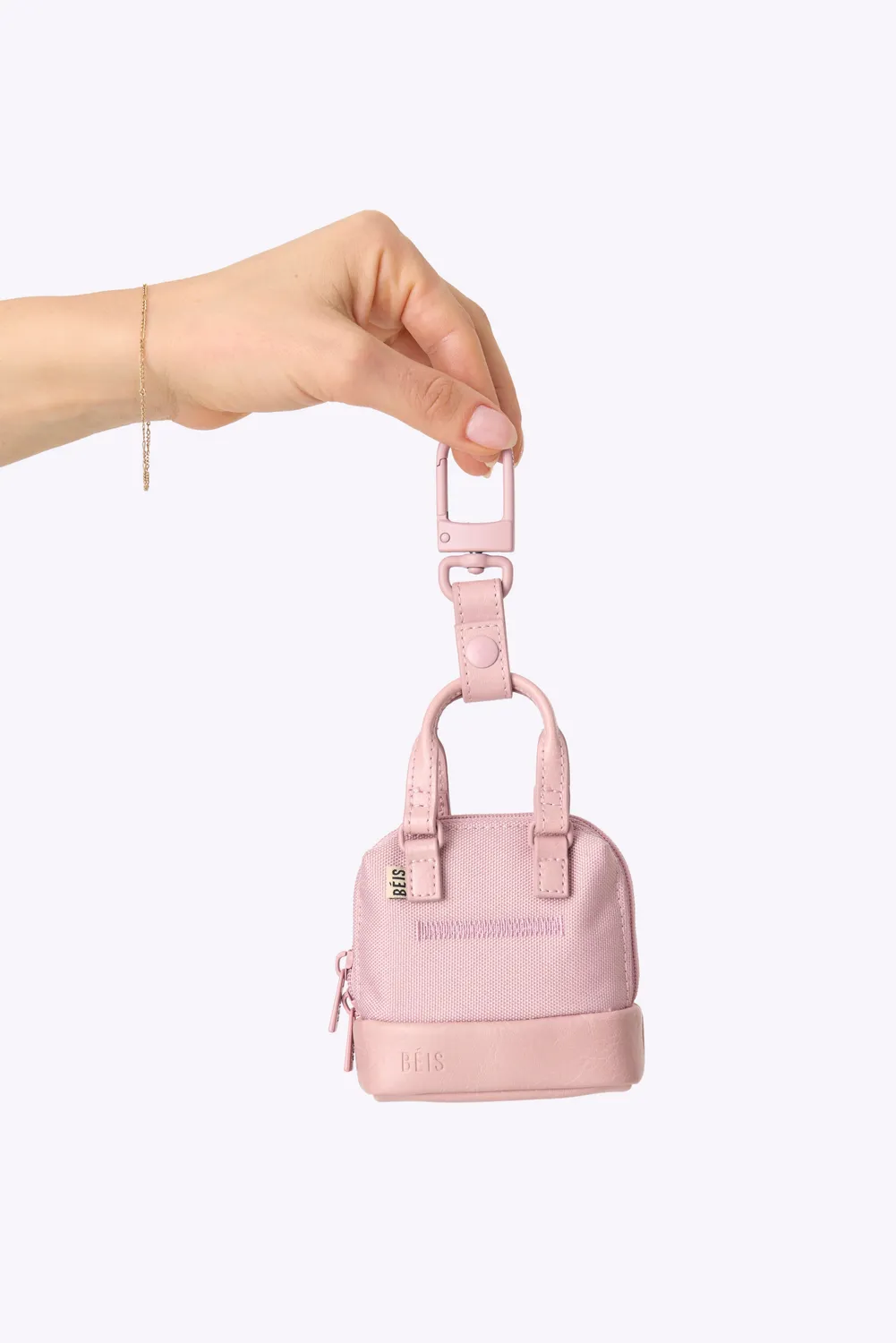 Beis Micro Weekender Charm portachiavi Atlas Pink