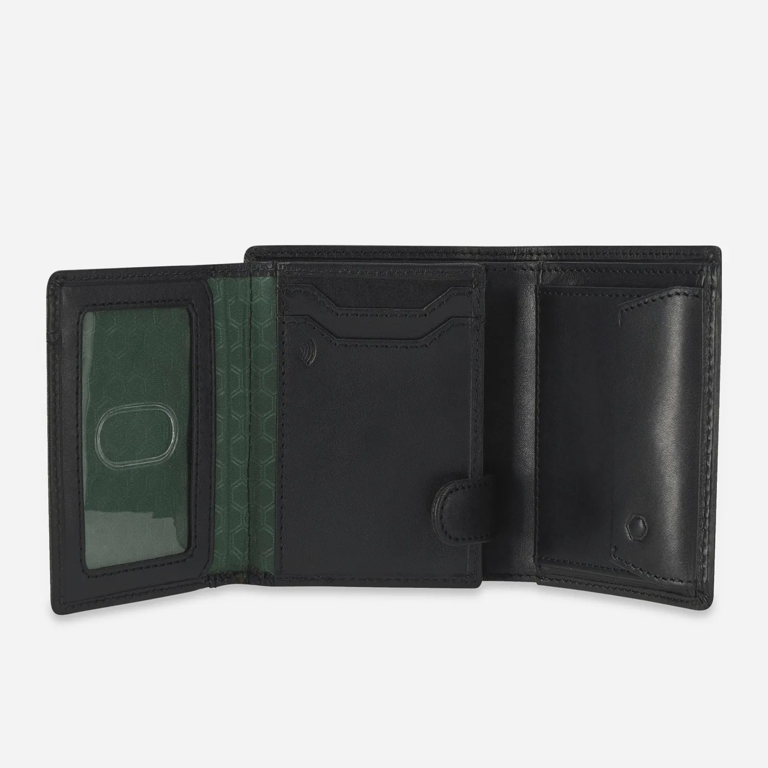 Jekyll Hide Oxford portafoglio uomo nero pelle con ID