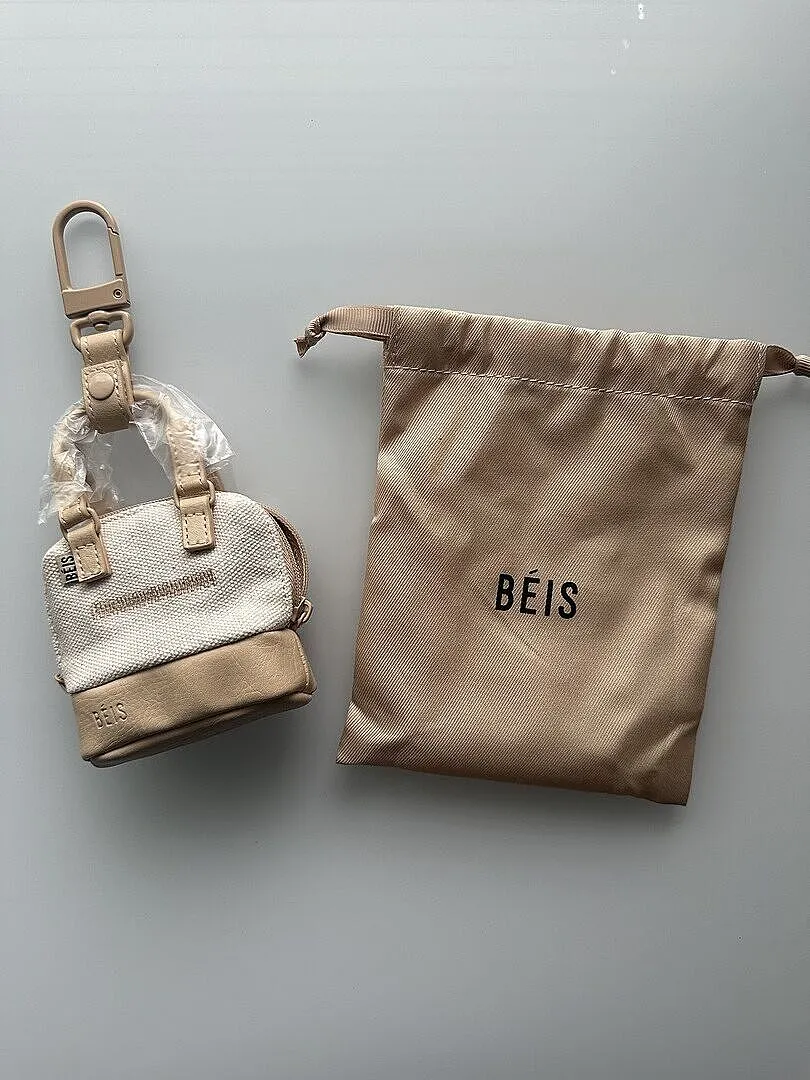 Beis Airplane Charm portachiavi beige con zip