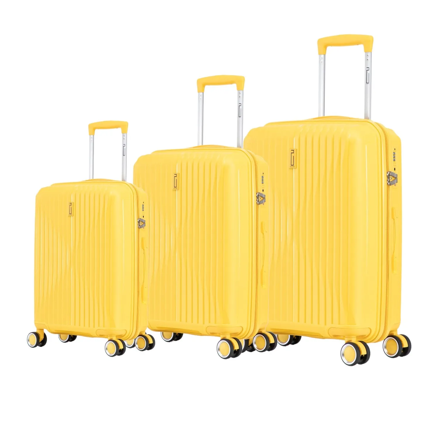CELIMS SkyCruiser Set 3 Valigie 55-75 cm Giallo polipropilene