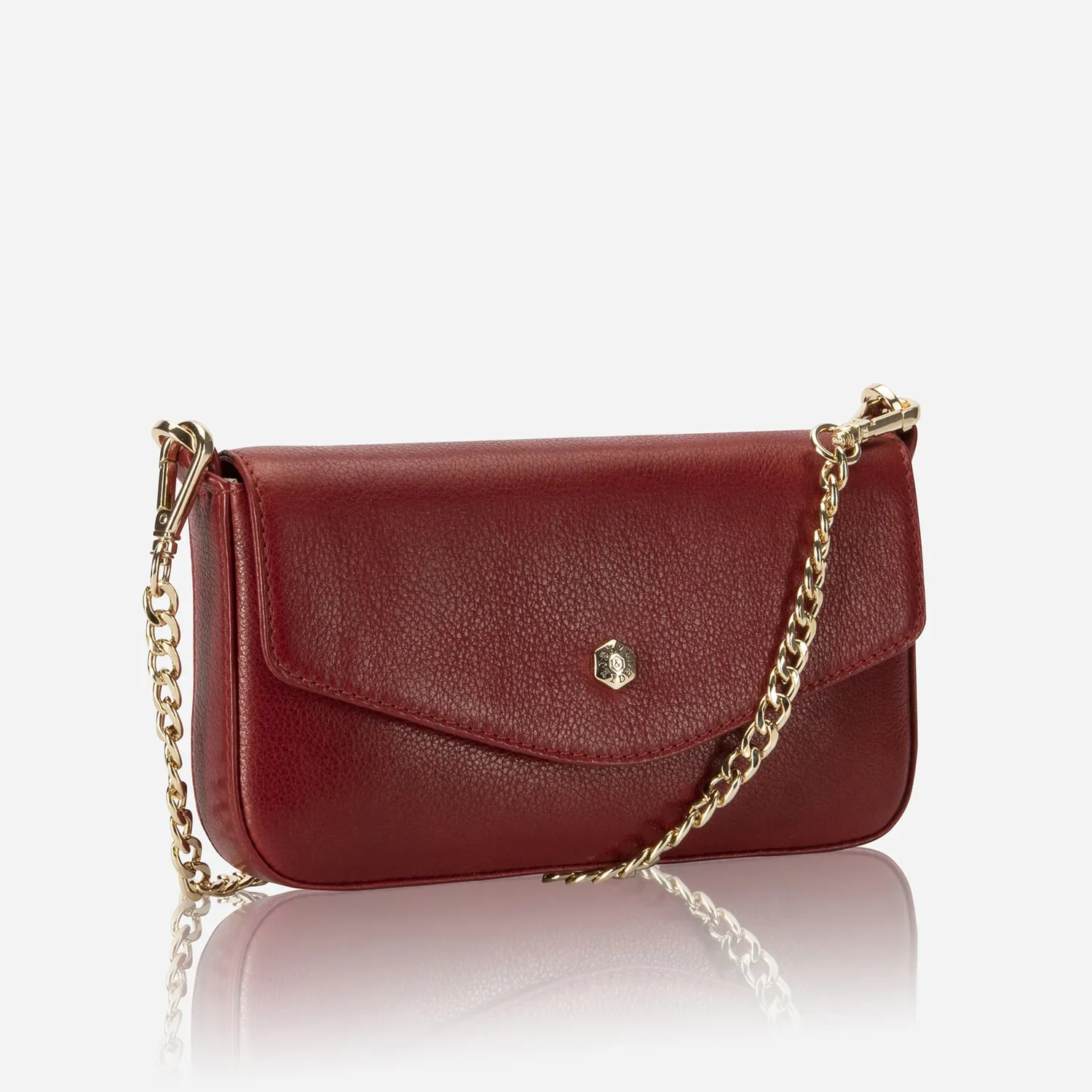 Jekyll & Hide Paris Clutch pochette rossa pelle catena
