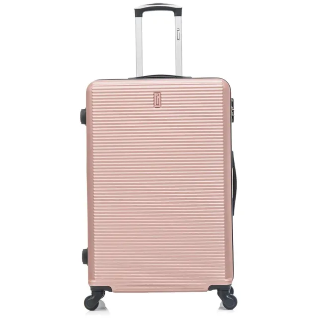 CELIMS XL 75 cm valigia da stiva oro rosa rigida ABS