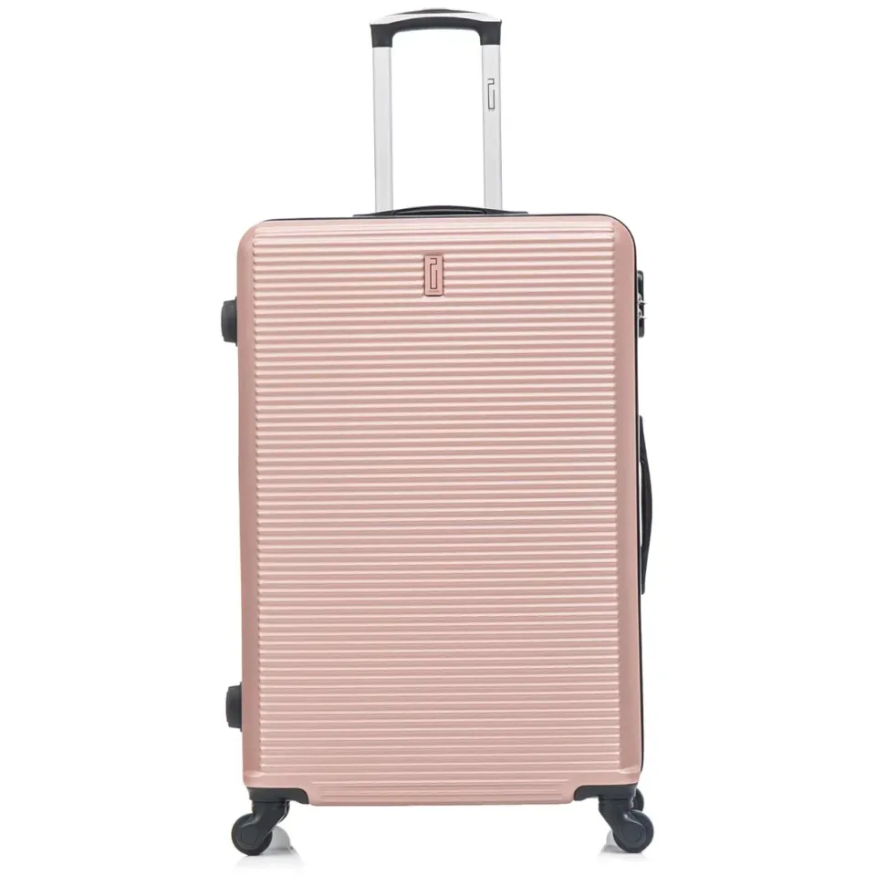CELIMS XL 75 cm valigia da stiva oro rosa rigida ABS
