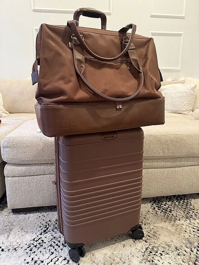 Beis Carry-On Roller Beige trolley mano beige rigido