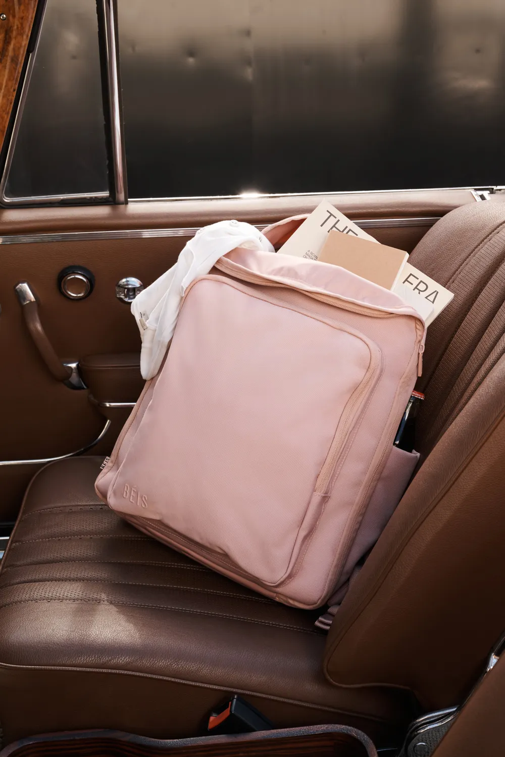 Beis The Travel Backpack zaino rosa Atlas Pink tasca sicura