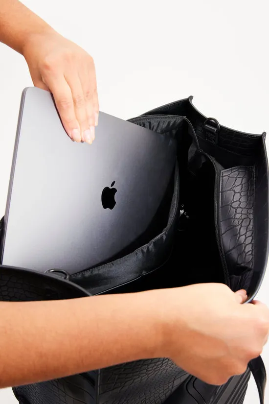 Beis Large Work Tote borsa tote nero croc