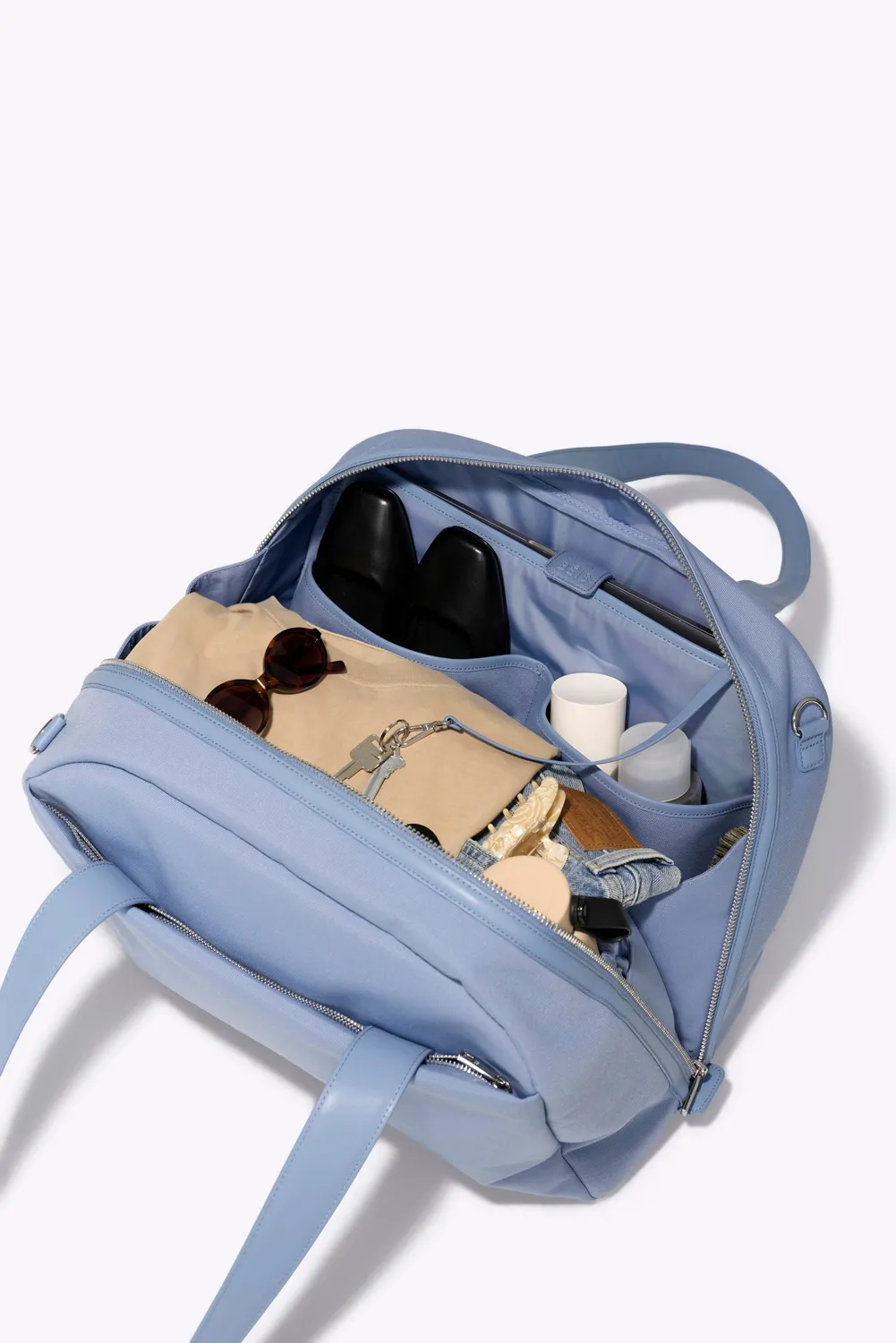 Beis The Duffle borsone viaggio Dusty Blue tasca laptop