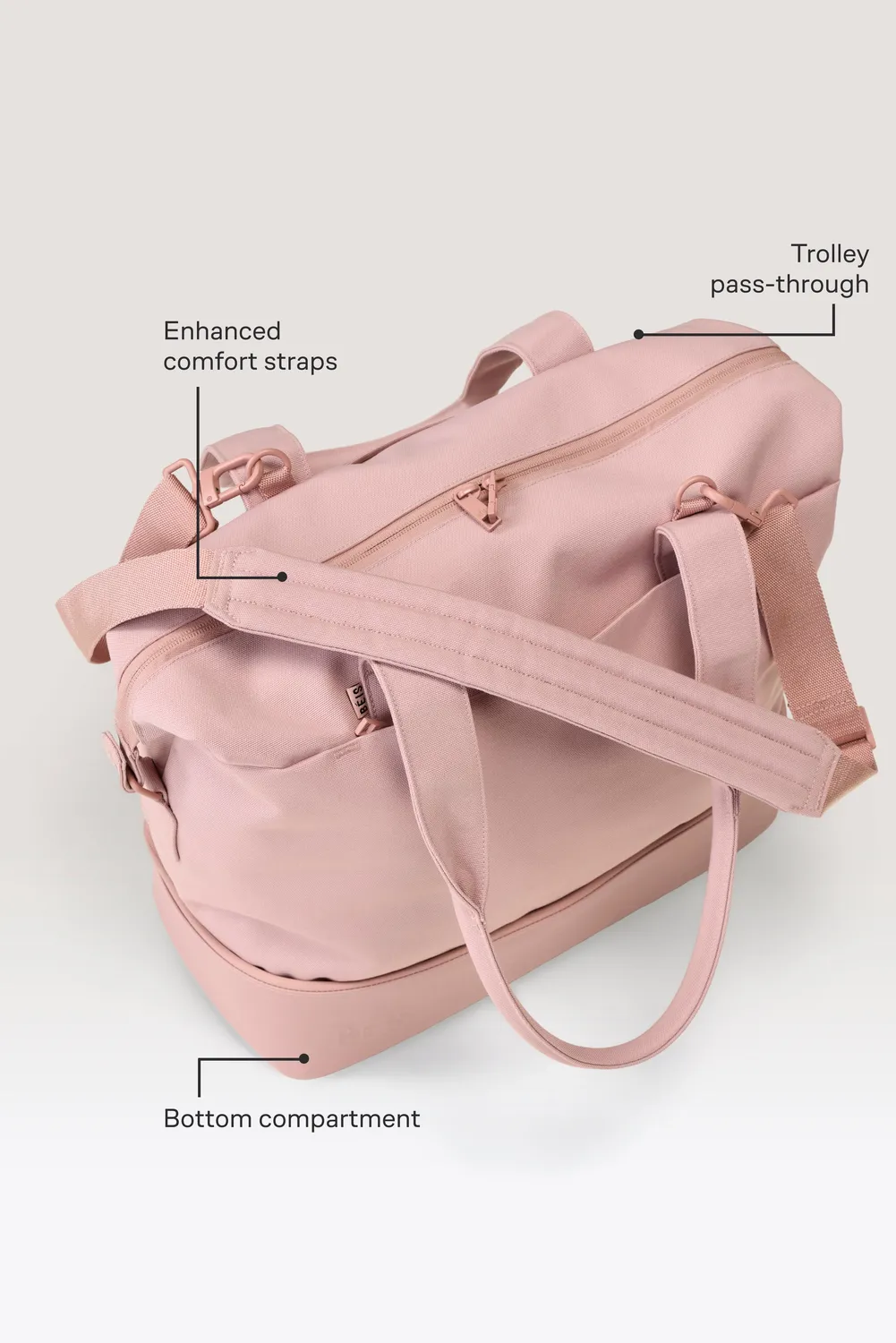 Beis The Mini Weekender borsone Atlas Pink tela