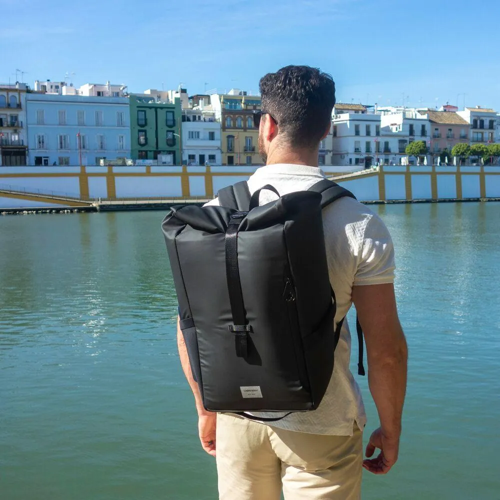 Cabin Max Iseo zaino rolltop 40x20x25 20L RPET Nero antipioggia