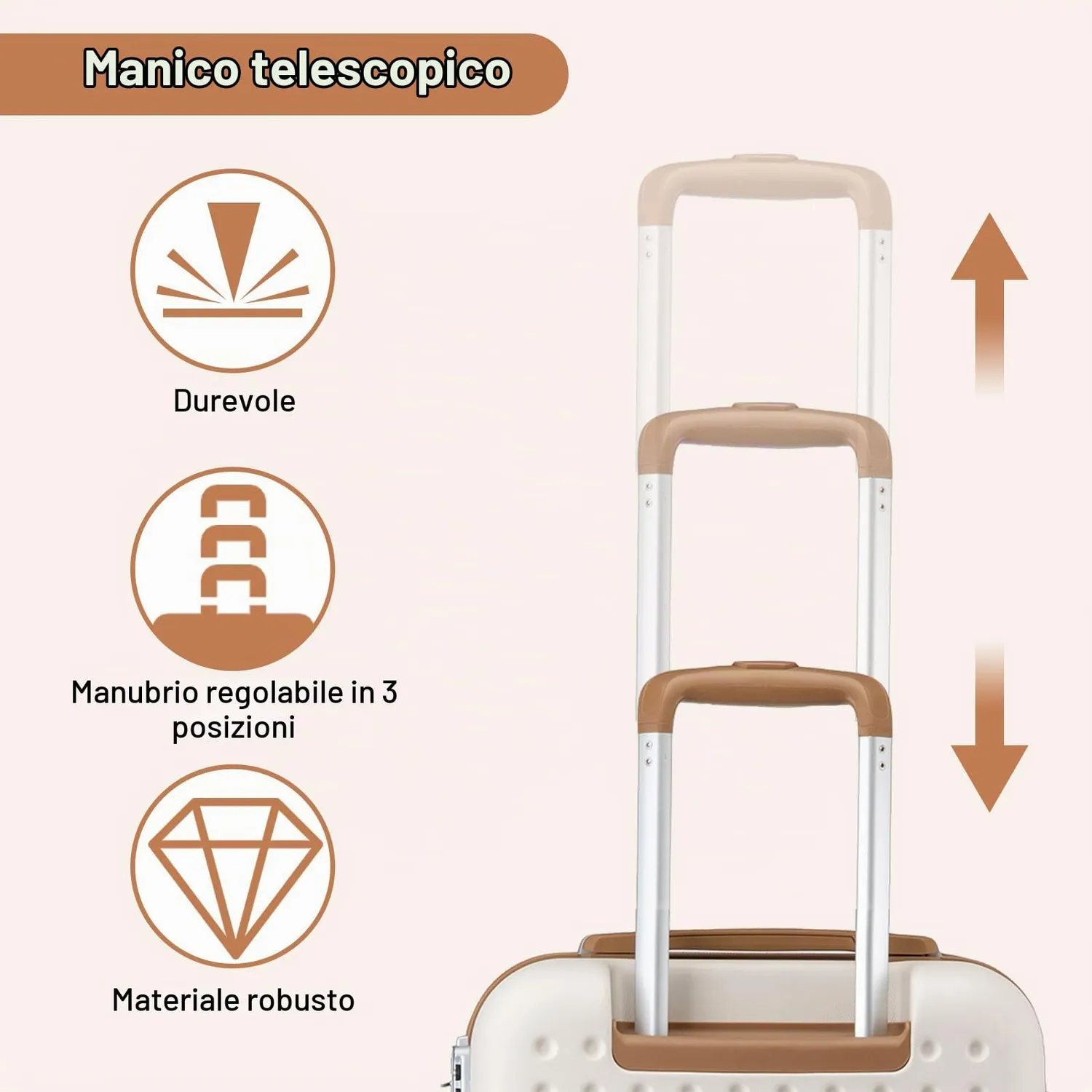 Kono Trolley Grande 75cm valigia rigida bianca 85L
