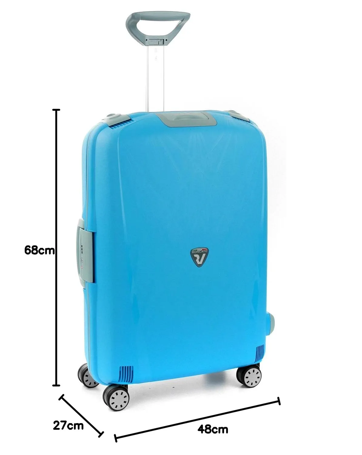 Roncato Light Trolley Medio 68 cm Blu Ciano rigido 80 L