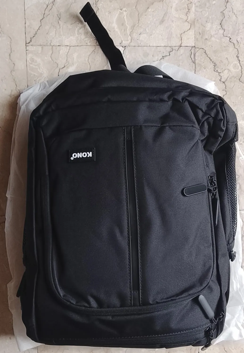 Kono Zaino Porta PC 15,6 Pollici Nero antifurto USB