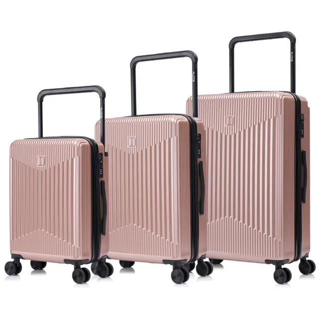 CELIMS Wide Trolley set 3 valigie ABS nere estensibili