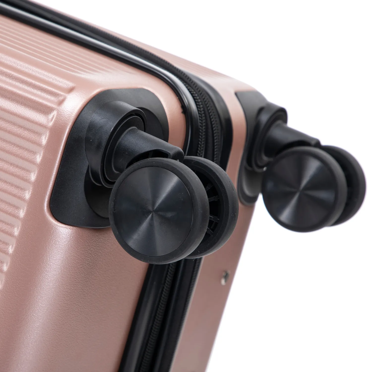 CELIMS Wide Trolley Valigia Stiva 65cm ABS Rosa Estensibile