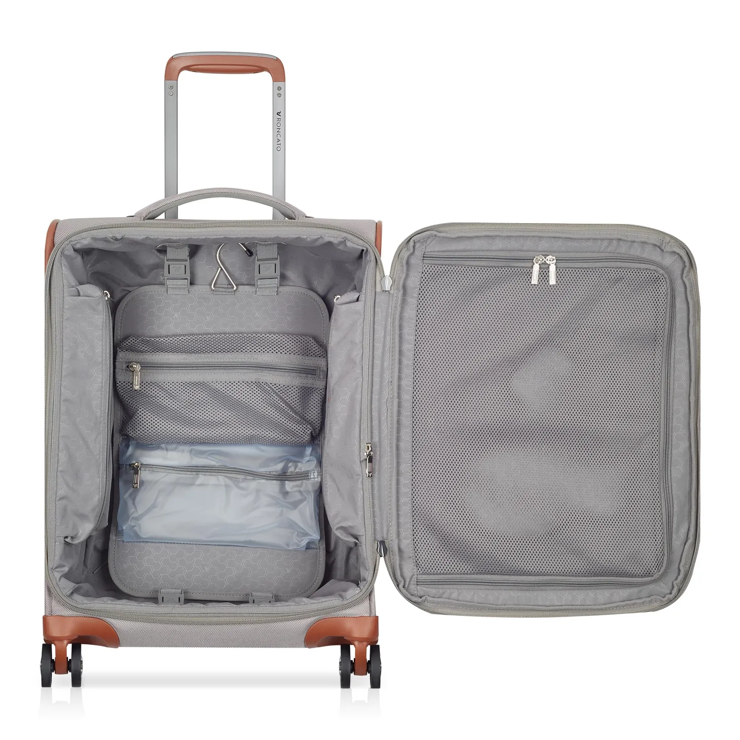 Roncato Uno Soft 3.0 Trolley Mano 55cm Titanio 40L Espandibile