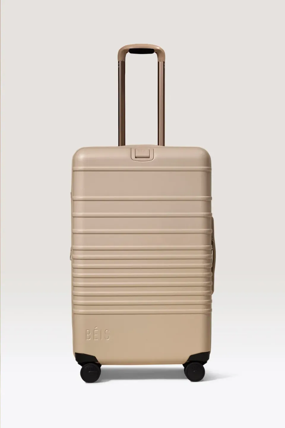 Beis The Medium Check-In Roller valigia beige rigida