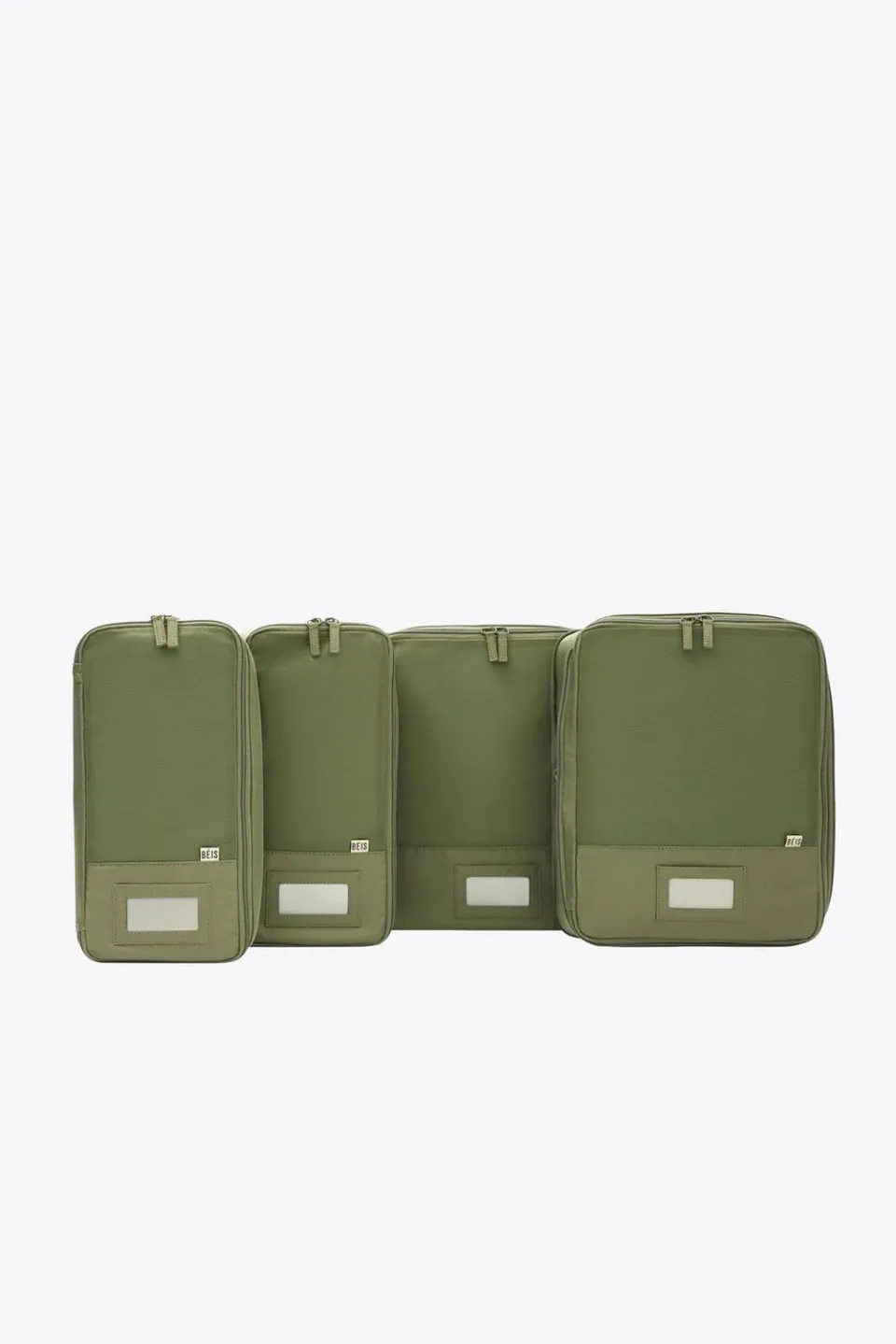 Beis Compression Packing Cubes organizer 4 pezzi Olive