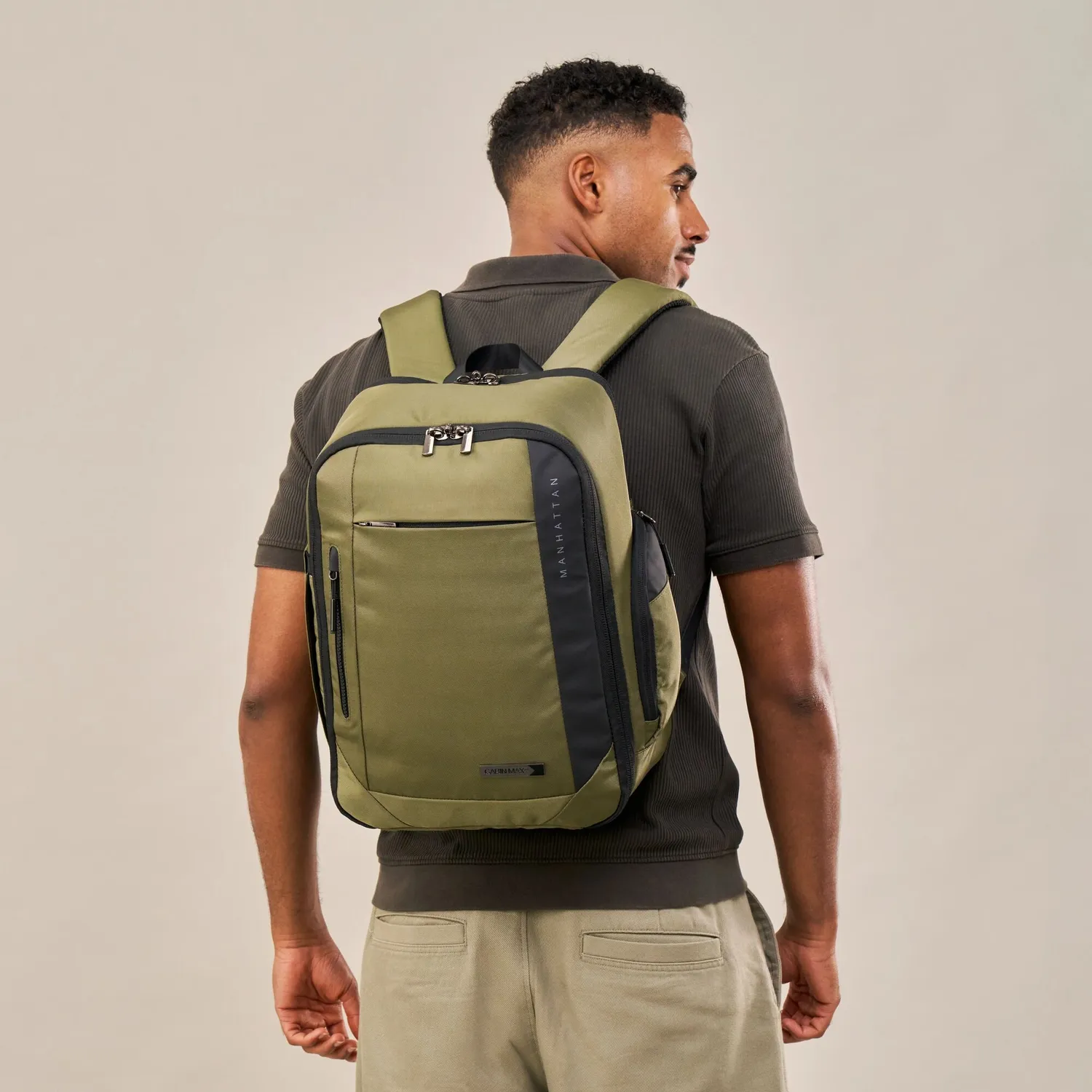 Cabin Max Manhattan Pro 24L zaino cabina 40x30x20 verde laptop