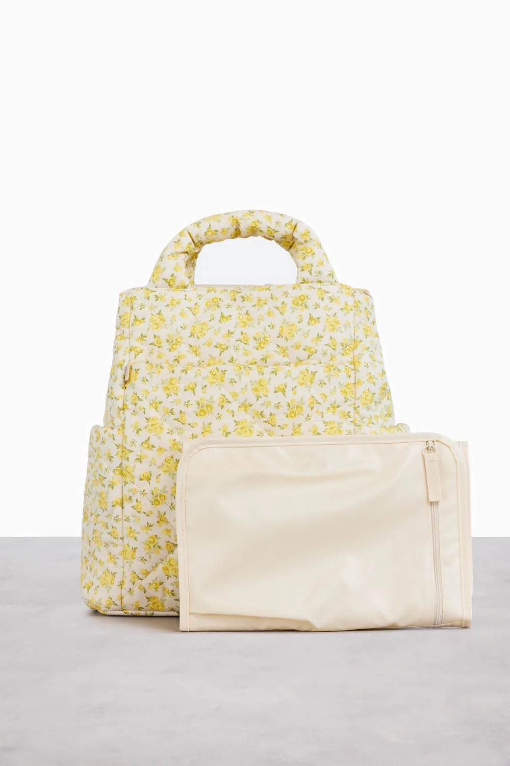Beis Backpack Tote borsa trapuntata Garden Party