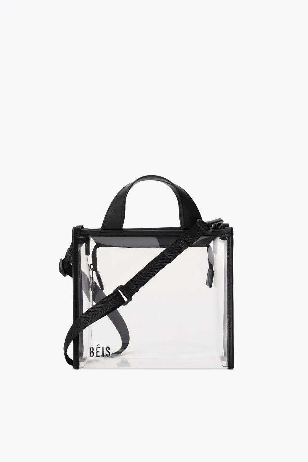 Beis Stadium Crossbody tracolla trasparente nero PVC