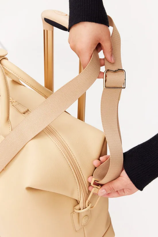 Beis Premium Duffle borsone beige in pelle vegana