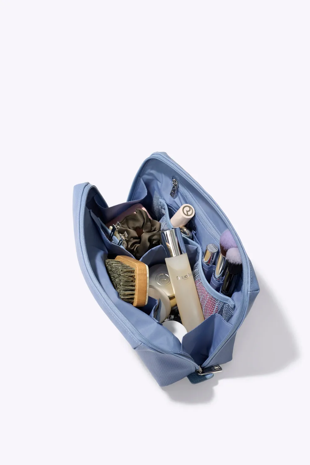 Beis Medium Cosmetic Pouch Pochette Blu Polvere