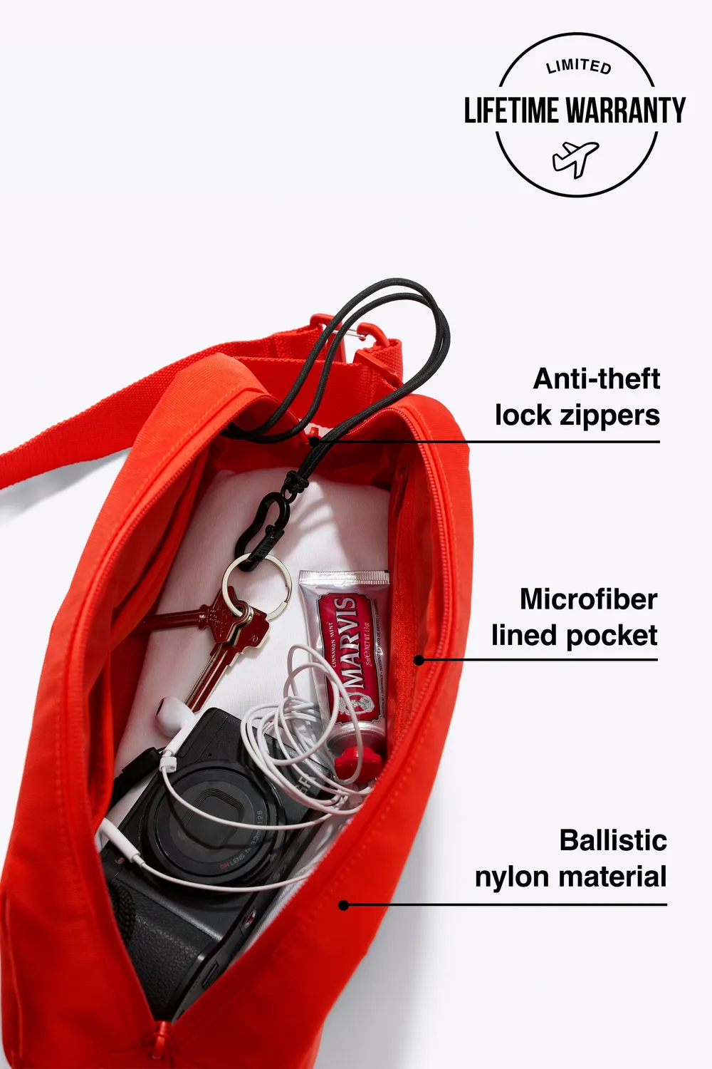 Beis Pro Travel Sling Tracolla Flame Nylon Balistico