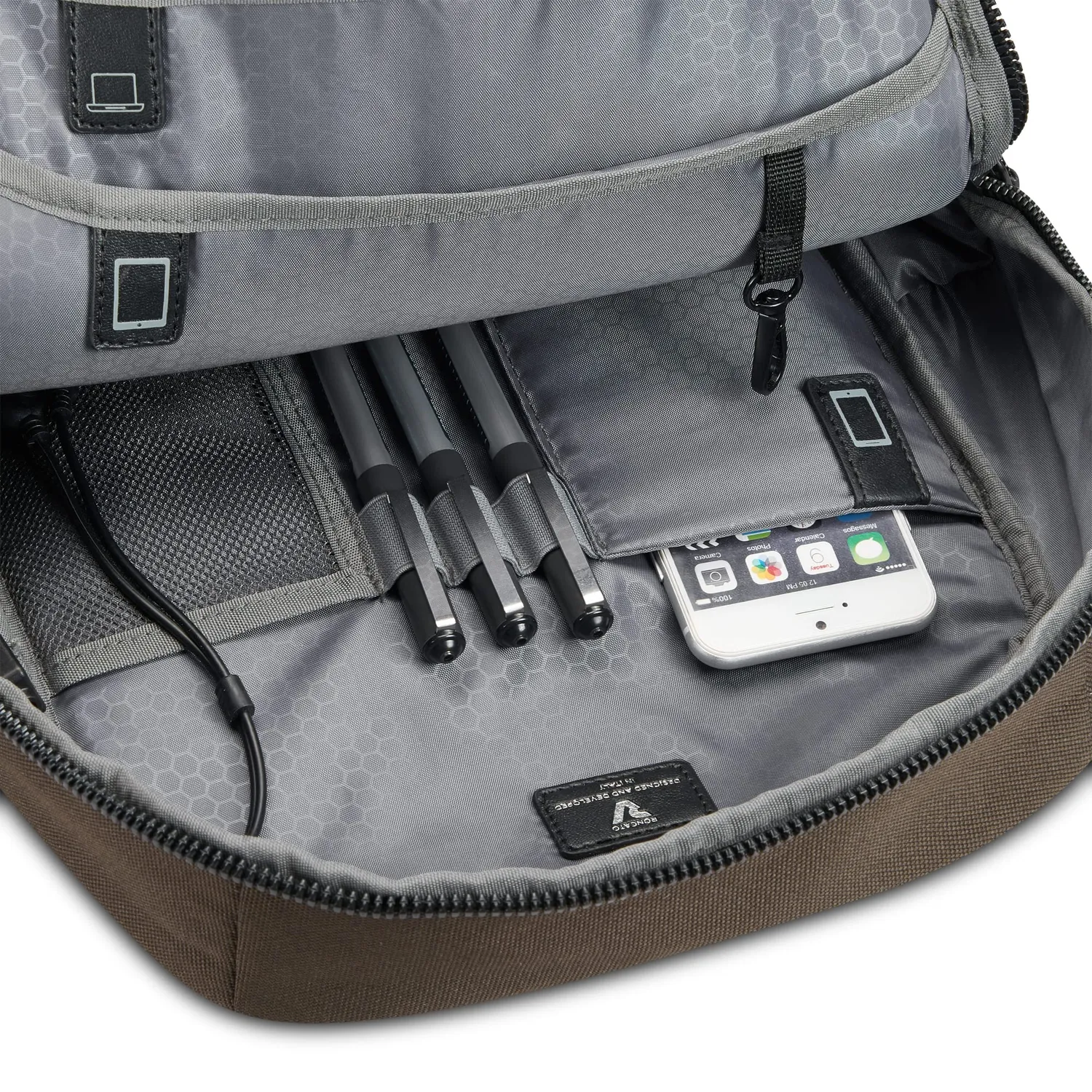 Roncato Nevada Zaino PC 14" 28x41x13 cm Idro Grigio Scuro