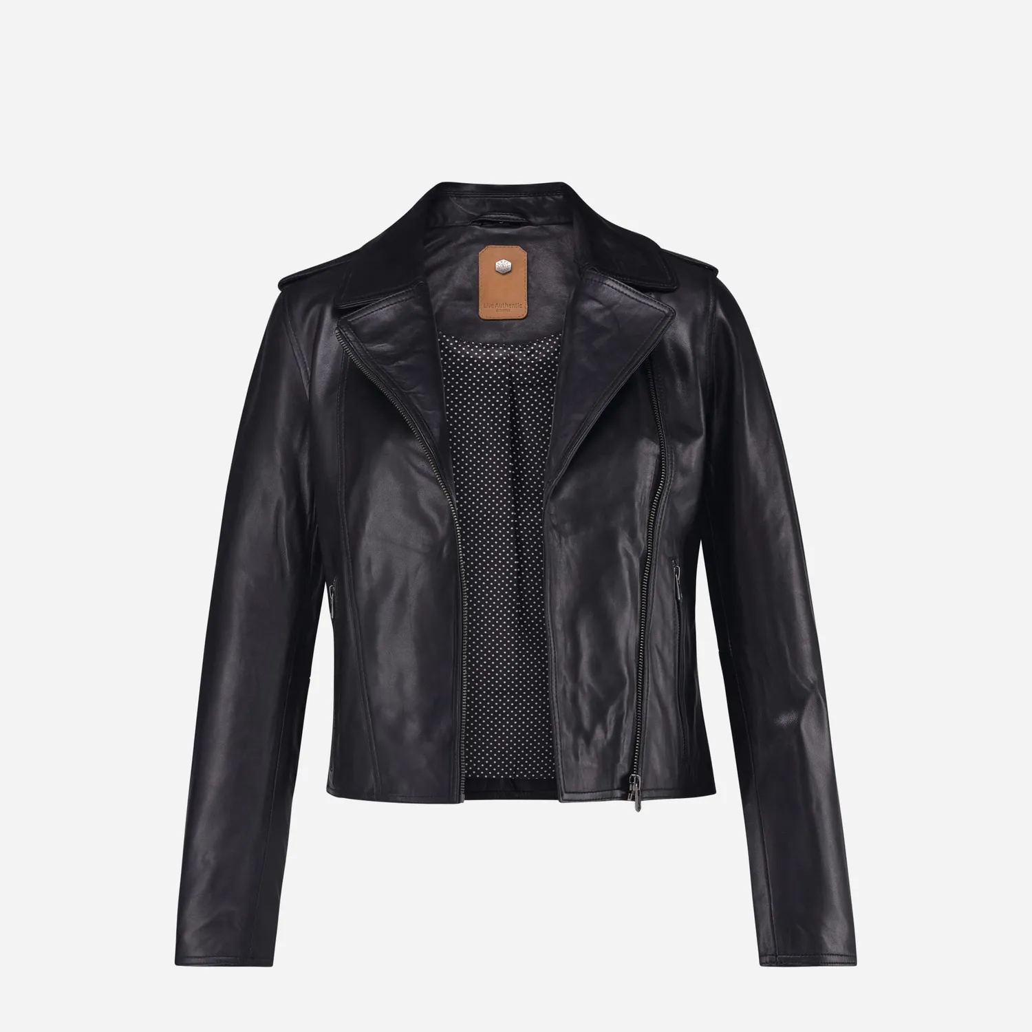 Jekyll & Hide Tracey Biker giacca pelle donna nera