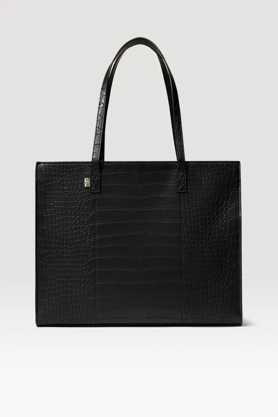 Beis Large Work Tote borsa tote nero croc
