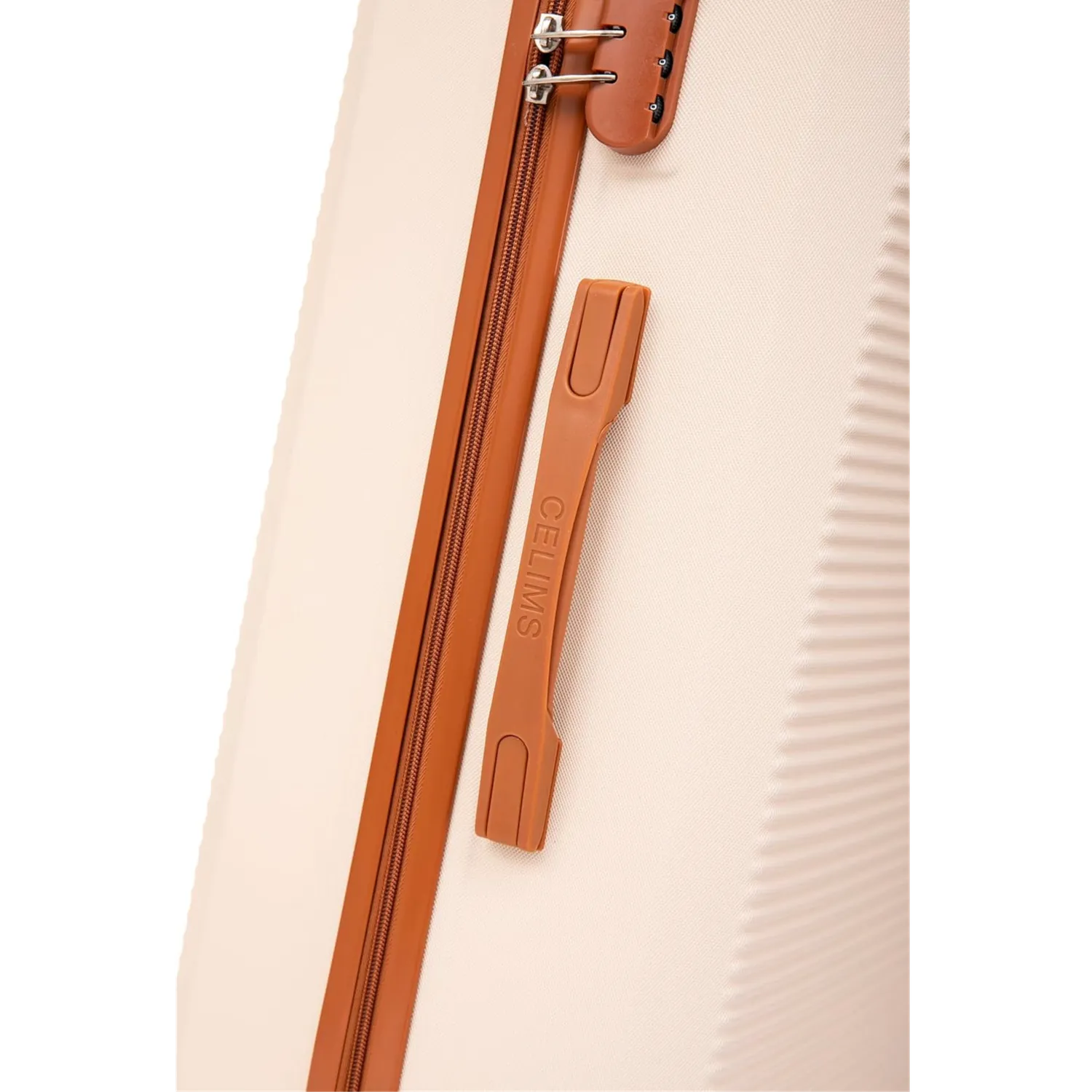 CELIMS Valigia Stiva L 65 cm ABS Rigida Crème 65x40x25