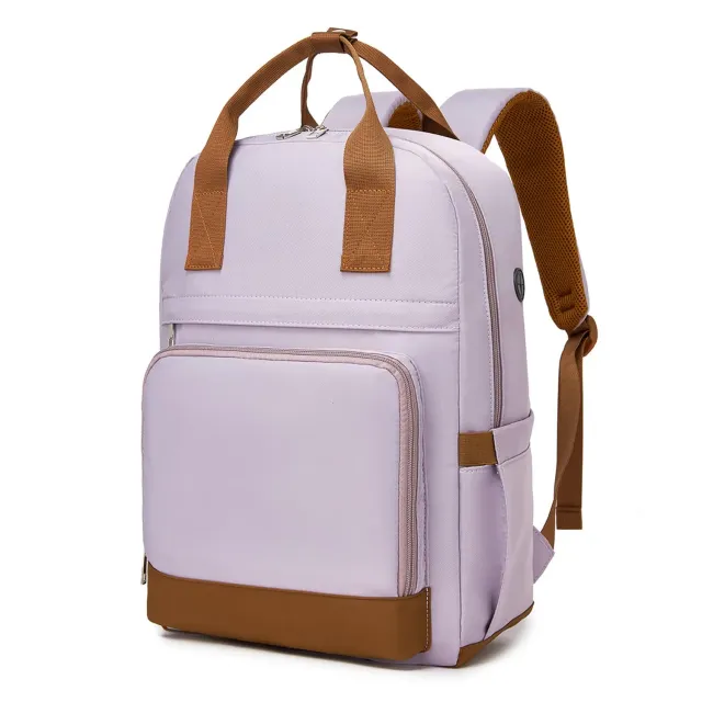 Kono Zaino Porta PC 15,6" Antifurto USB Viola/Marrone