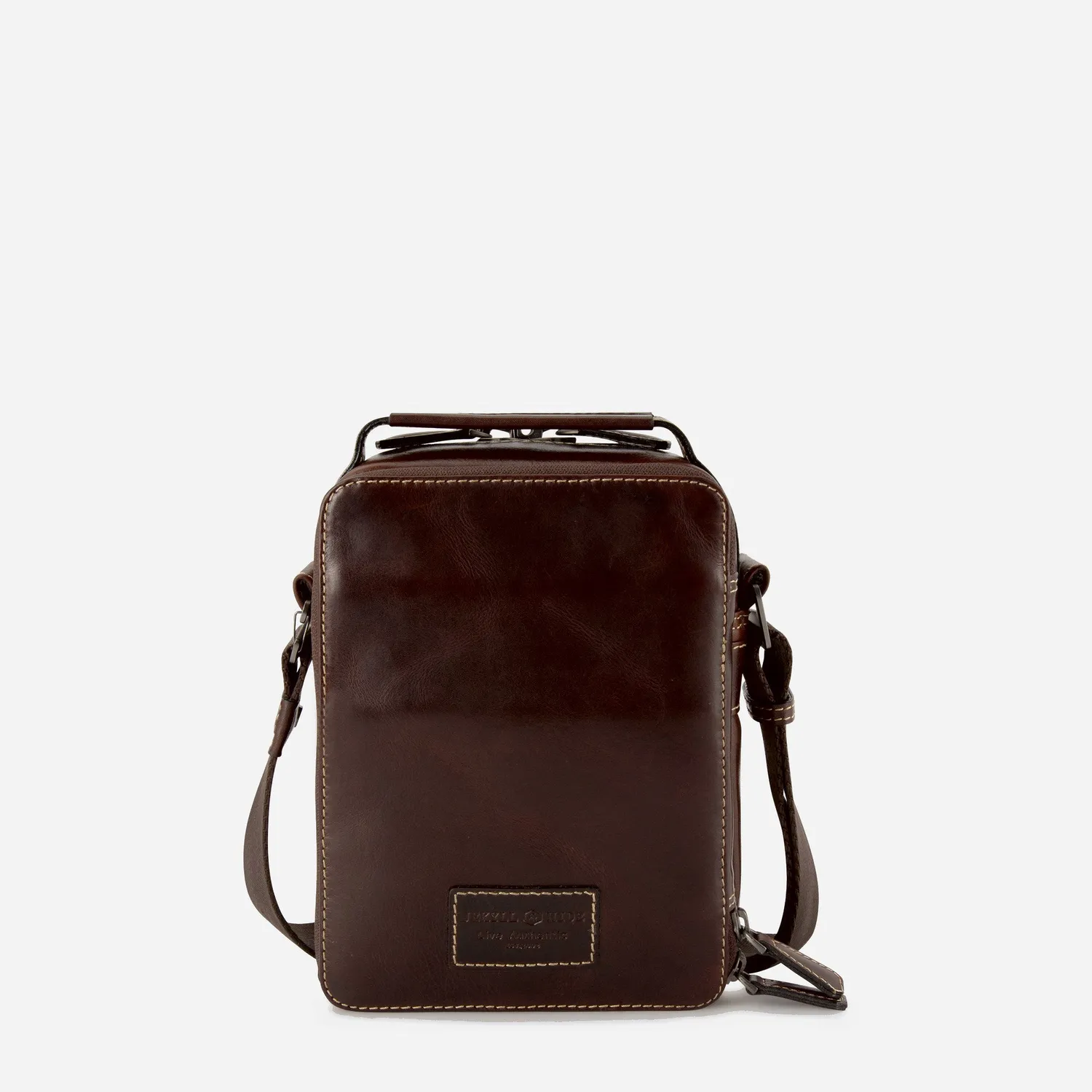 Jekyll & Hide Oxford Detailed Crossbody tracolla Mocha pelle