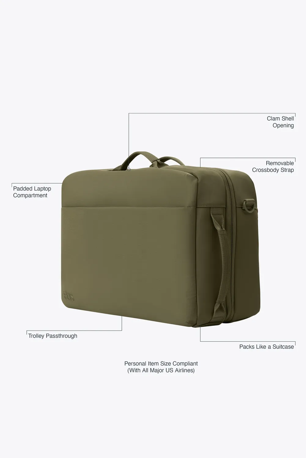 Beis Ultimate Travel Duffle borsone Olive sotto sedile